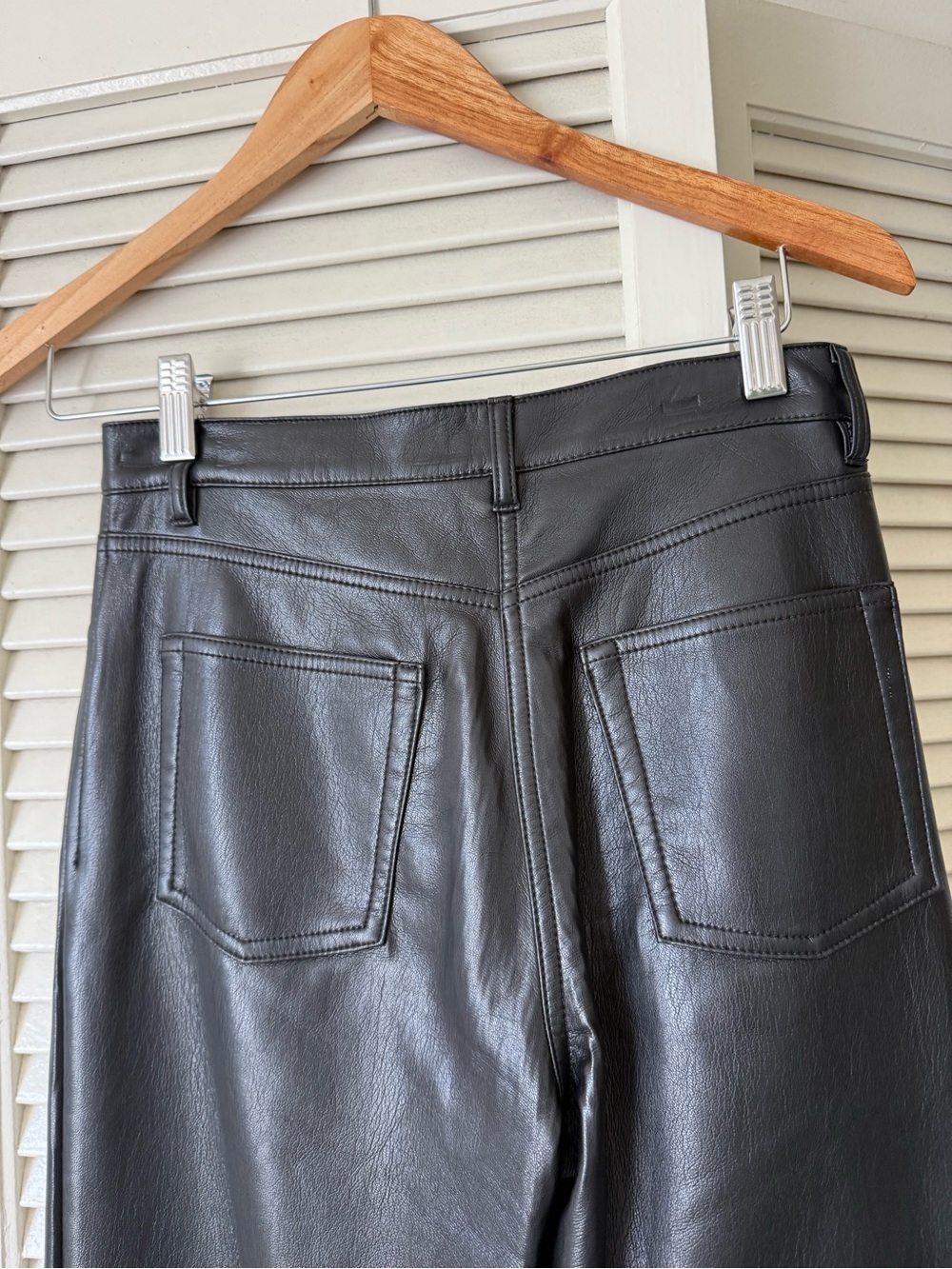 Wilfred Black Straight-Leg Faux Leather Jeans - Picture 5 of 8